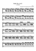 Cello suite No.1. Transcribed for Bass Guitar